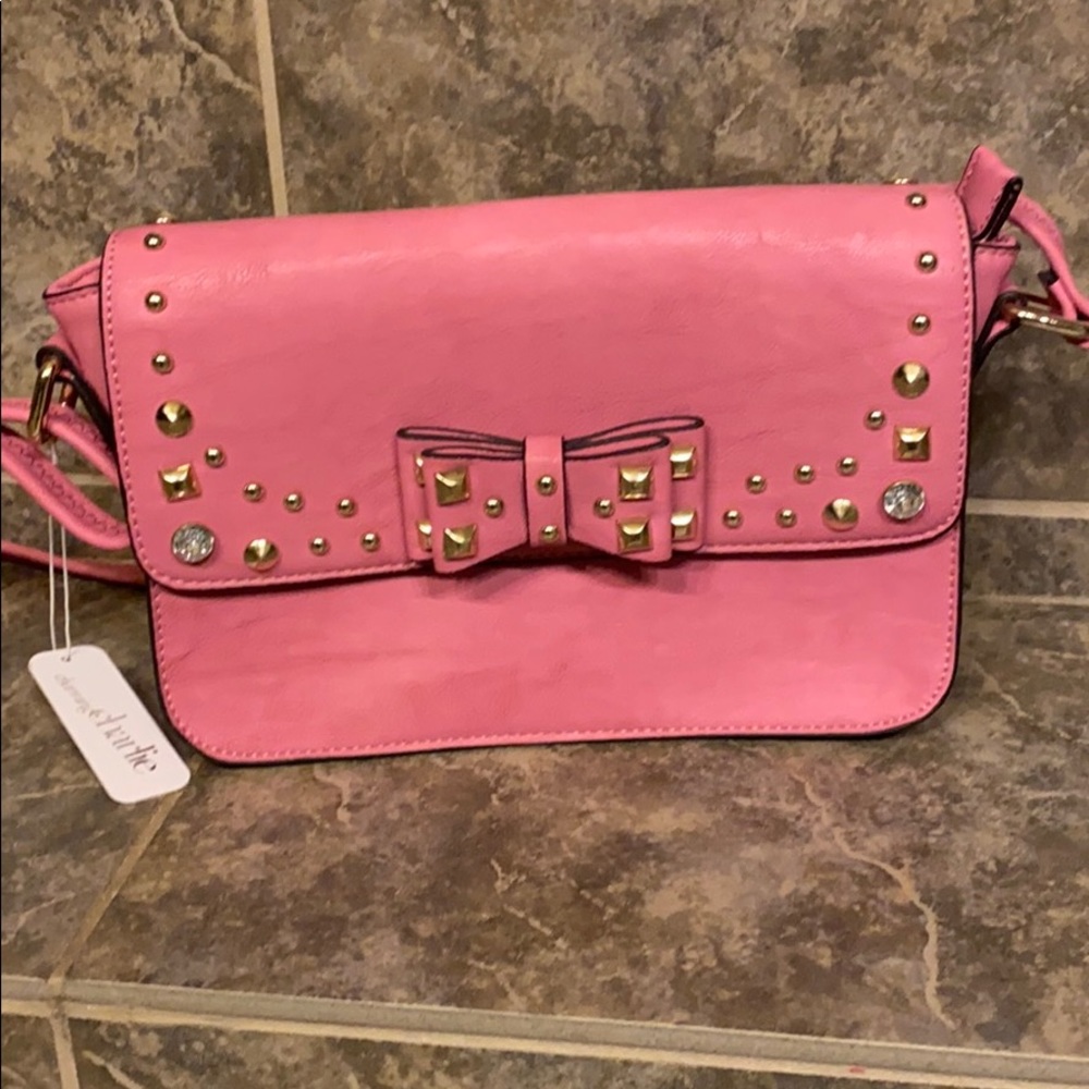 BRAND NEW! Charming Charlie Pink crossbody purse